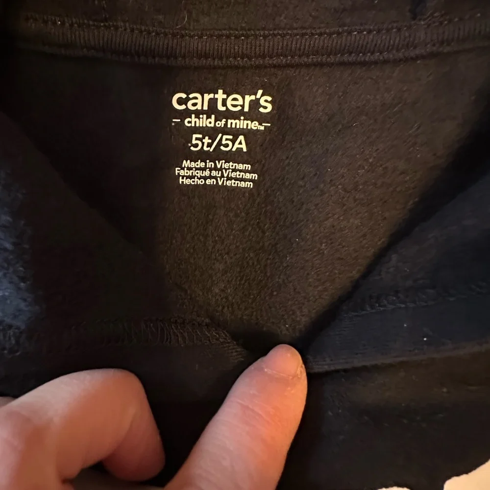Carters Kids Skeleton sweat suit Set - Black and White - Picture 3 of 4
